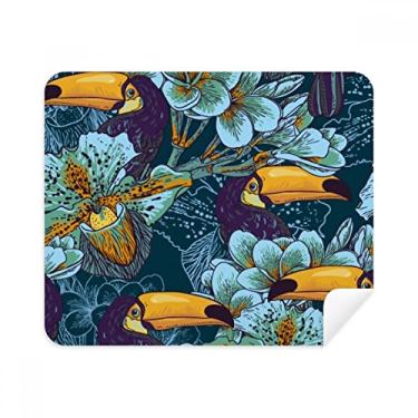 Imagem de Pano de limpeza de animais orquídea quadrado padrão contínuo 2 peças tecido de camurça