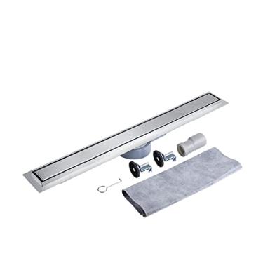 Imagem de 60/70/80/90/100cm 360 Rotativo Linear Dreno de Piso de Aço Inoxidável Linear Azulejo Dreno de Chuveiro Banheiro Chuveiro Resíduos Grelha Dreno, 70cm