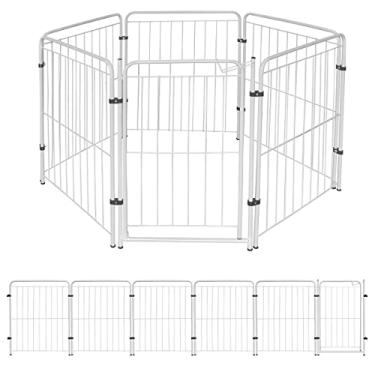 Imagem de Utility Cercado Para Cachorro Caes 5 Módulos + Portão 83cm Branco