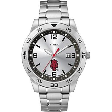 Imagem de Timex Tribute Relógio masculino Citation 42 mm Quartzo com pulseira de aço inoxidável, Arkansas Razorbacks, Relógio de quartzo
