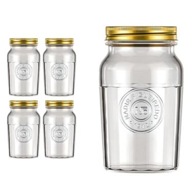 Imagem de Pote Americado Vintage Retro Tampa Biscoito 1,5L Nadir 4Un