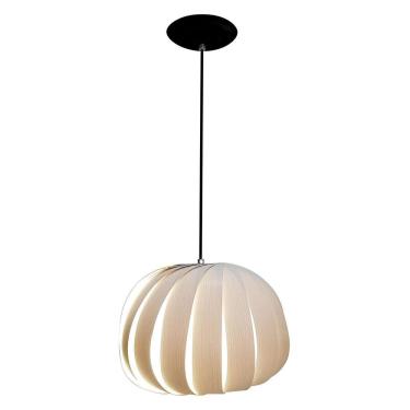 Imagem de Luminária Lustre Teto Moderno Sala Mesa Jantar Branco Rubi