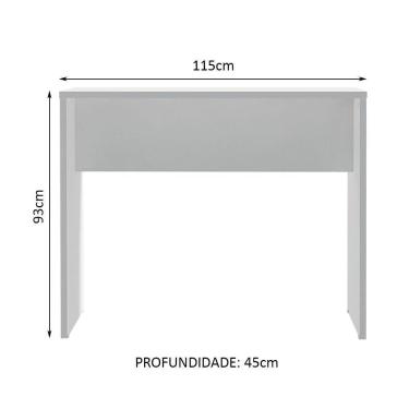 Imagem de Bancada Para Cozinha Lux Madesa 115 Cm - Branco