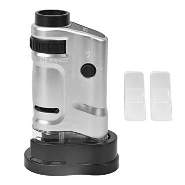 Imagem de Microscópio de bolso iluminado por LED e UV, lupa multifuncional de 20 a 40 x 40 x LED para microscópio de lupa para observação
