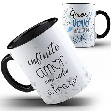 Imagem de Caneca preta avô Vovô infinito amor