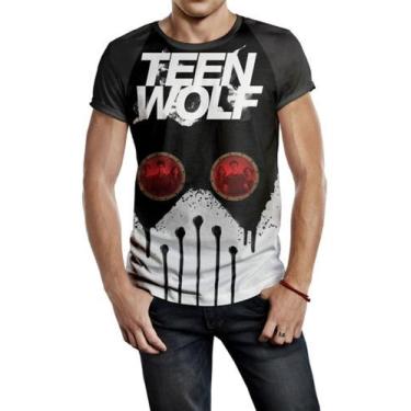Imagem de Camiseta Raglan Masculina Teen Wolf Ref:190 - Smoke