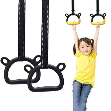 Imagem de Yajun Anéis de ginástica de fitness para crianças tiras ajustáveis equipamento de ginástica resistente treino de força em casa para balanço interno e externo, 1 m