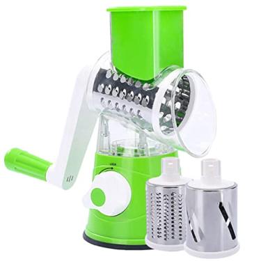 Imagem de Legumes Rotativo, Triturador Queijo Alimentos Vegetais Grader Com Lâminas, manivela para cozinha, legumes,