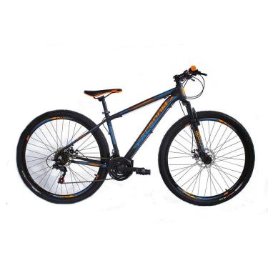 Imagem de Bicicleta Aluminio Aro.29 21 marchas T/17 Preto+laranja+Azul