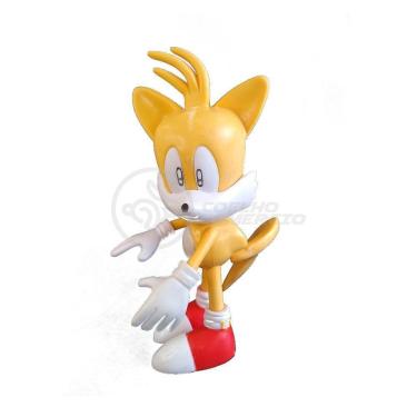 Imagem de Coleção Boneco Action Figure Tails The Hedgehog Amarelo 16Cm