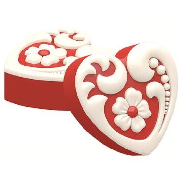 Imagem de SpinningLeaf Moldes de Chocolate de Oreo de Coração Floral (Pacote com 2)