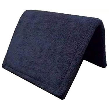 Imagem de Pelego PRETO Original Sintético Montaria Cavalo Laço Comprid