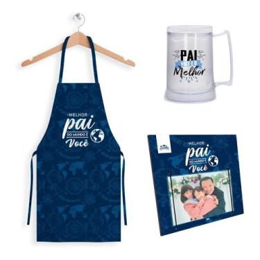 Imagem de Kit Presente Dia Dos Pais (pai) Caneca + Avental + Porta Ret