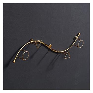 Imagem de KIZQYN Ganchos de casaco Luz Nórdica Luxo Criativo Arte de Ferro Decoração de Armazenamento Gancho Loja de Roupas Parede Personalidade Cabide Rack Montado na Parede (Cor: 1)
