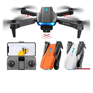 Imagem de LSRC New Mini Drone E99 K3 PRO 4K HD Camera WIFI FPV Obstacle Avoidance Foldable Profesional RC Dron Quadcopter Helicopter Toys (Color : Orange 4K Dual 1B)