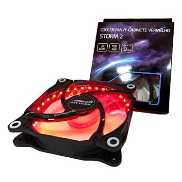 Imagem de COOLER P/GABINETE 12x12 VERMELHO 33 LEDS- MYMAX