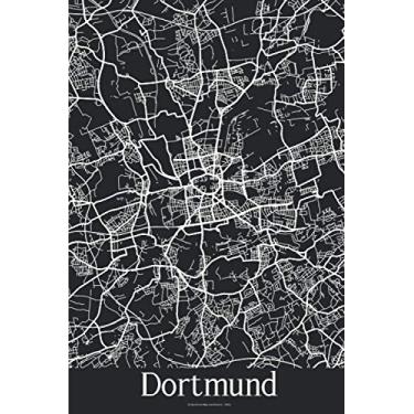 Imagem de Dortmund: Journal de Voyage | 120 pages lignées | Cadeau parfait pour les amoureux de voyages | Format 15,2 x 22,9 cm | Carte Noir et Blanc | Dortmund Allemagne