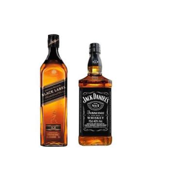 Imagem de Kit Jack Daniel's Old N.7 E Johnnie Walker Black Label 1L Cd - Johnnie