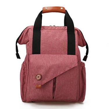 Imagem de Mochila multifuncional para troca - grande capacidade, mochila multifuncional para fraldas, design de gancho para carrinho, tecido de poliéster, simplicidade elegante e alta capacidade