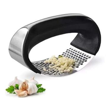 Imagem de Amassador de Alho Manual Portátil em Aço Inox - Garlic Press