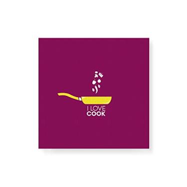 Imagem de Arte Maníacos Quadro Decorativo em Tela Canvas I Love Cook - 50x50cm