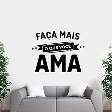 Imagem de Adesivo De Parede Frase Faça Mais tamanho 60cm x 50cm