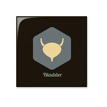 Imagem de Decalque brilhante de azulejo de cerâmica da bexiga com órgãos internos do corpo