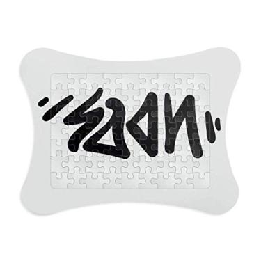 Imagem de Soon Funny Citação de escrita à mão moldura de papel cartão quebra-cabeça casa