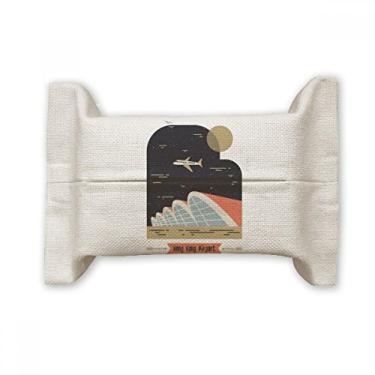 Imagem de Bolsa de linho de algodão com suporte para cobertura de papel para lenços no aeroporto internacional de Hong Kong