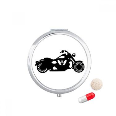 Imagem de Caixa de comprimidos com padrão de contorno mecânico para motocicleta, caixa de armazenamento de medicamentos, dispensador de contêiner