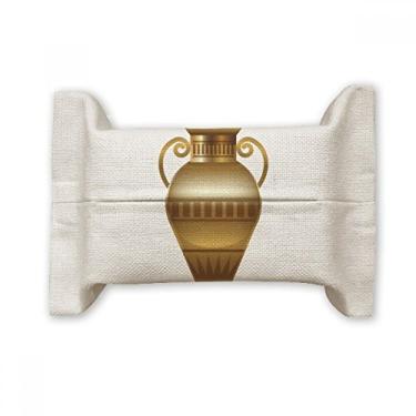 Imagem de Bolsa de linho de algodão com estampa abstrata decorativa do antigo Egito