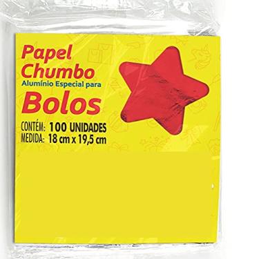 Imagem de Papel Chumbo para Embalar Bolos 18x19,5cm - Pacote com 100 Un (Vermelho)