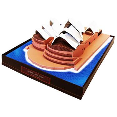 Imagem de Casa da Opera House de Sidney Australia Quebra Cabeça 3D Colagem Miniatura Papercraft HAS BRASIL