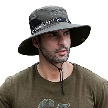 Imagem de Mabor Chapéu de sol masculino, chapéu de pesca com FPS 50+ proteção contra raios UV chapéu de balde de resfriamento chapéu de jardinagem/jardim chapéu de verão, pesca e viagens na