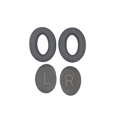 Imagem de SUWIAKLALL Almofadas de ouvido Almofadas acessórios de cancelamento de ruído Elipse respirável capa de fone de ouvido substituição para fones de ouvido QC25 QC35, Cinza escuro