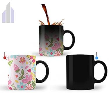 Imagem de Caneca Mágica Presente para Mãe Modelo Floral Te Amo, Cerâmica 325ml