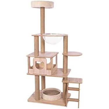 Imagem de Estrutura De Escalada Para Gatos, Prancha Para Arranhar, Árvore Para Gatos, Estrutura Para Gatos Em Arranha-céus, Cápsula Espacial Transparente De 360°, Espaço Amplo, Ninho Para Gatos, Livre Para