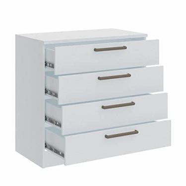 Imagem de Cômoda Módulo Inferior 4 Gavetas Requinte+ Móveis Castro Branco Line