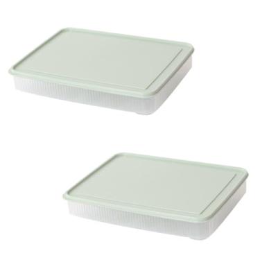 Imagem de OSALADI 2 Pçs Caixa De Armazenamento De Ovos Recipiente De Empilhável Bancada De Armazenamento De Titular De Caixa De Armazenamento De Geladeira Recipiente De Suporte De