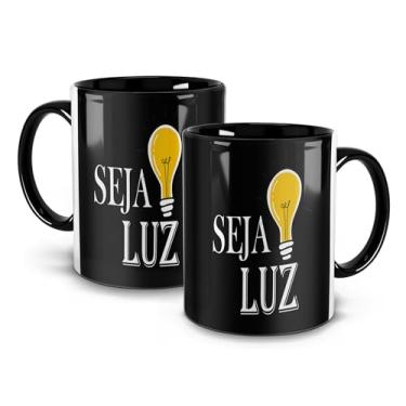 Imagem de Caneca Alça Preta Motivação Seja Luz
