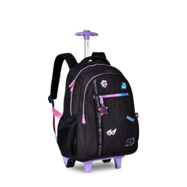 Imagem de Generic Mochila Escolar Rodinha Rafa e Luiz RL24018 com Compartimento para Laptop e Proteção para Rodas