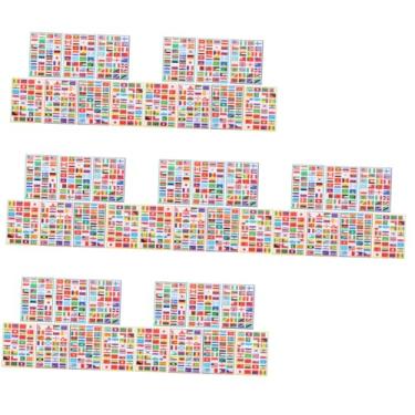 Imagem de ifundom 49 Folhas Adesivo de bandeiras do mundo decoração infantil adesivos de planejador e rótulos calendário padrões de nações multi territoriais adesivo patriótico mala de carrinho mapa