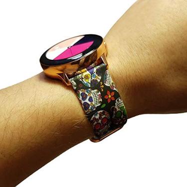 Imagem de Pulseira Caveira Mexicana para Samsung Galaxy Watch Active 40mm e 44mm - Galaxy Watch 42mm - Gear S2 Classic - Gear Sport R600 - Amazfit Bip - Amazfit Gtr 42mm - Amazfit Gts - Marca Ltimports