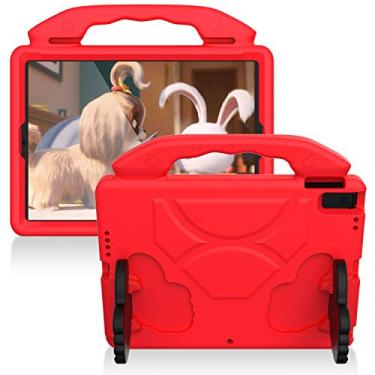 Imagem de QYiiD Capa infantil para iPad Air 1, leve, não tóxica, EVA à prova de choque, com suporte para Apple iPad Air 1 (A1474/A1475/A1476), vermelho