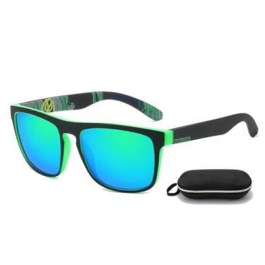 Imagem de Óculos De Sol Masculino Polarizado Esportivo Uv400 (Verde-Preto) + Estojo