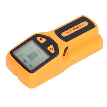 Imagem de Localizador de pinos, scanner de parede multifuncional 5 em 1, detector eletrônico de pinos de metal LCD HW430 com chip de microprocessador inteligente e visor LCD (amarelo)