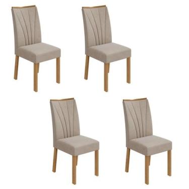Imagem de Conjunto 4 Cadeiras Estofadas Apogeu Móveis Lopas