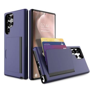 Imagem de Capa carteira protetora de cartão de crédito para Samsung Galaxy S23 Ultra S22 S21 S20 S10 Plus Capa traseira para Samsung Note 20 10, azul marinho, para Galaxy S10E