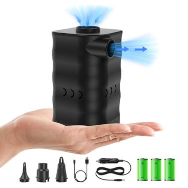 Imagem de Woowind AP6 Bomba de ar para piscina Bomba de colchão de ar de 12 V Bomba de ar portátil alimentada por bateria com adaptador de carro para boias de piscina, anéis de natação, cama de ar, sofá de ar