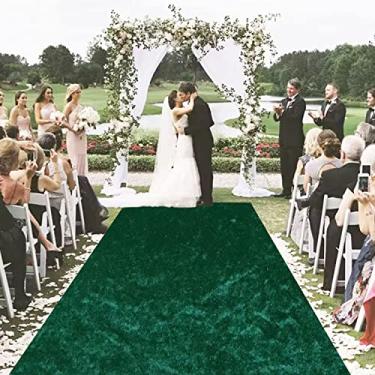 Imagem de MODFUNS Corredor de corredor verde esmeralda para cerimônia de casamento, 10 x 48 m, co...